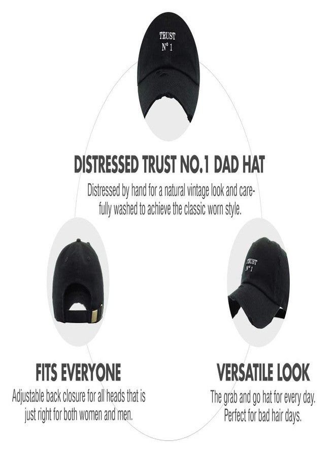 KBETHOS KBSV-055 BLK Dad Hat Trust No One Hustle Savage Vibe Baseball Cap Adjustable Cotton Vintage (One Size, Black Trust No1 Vintage) - Image 4